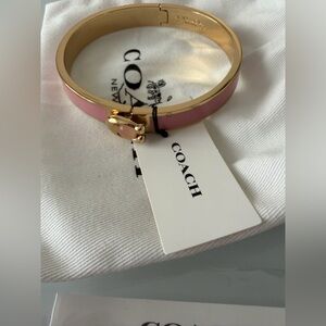 Coach Pink and Gold Bangle Bracelet